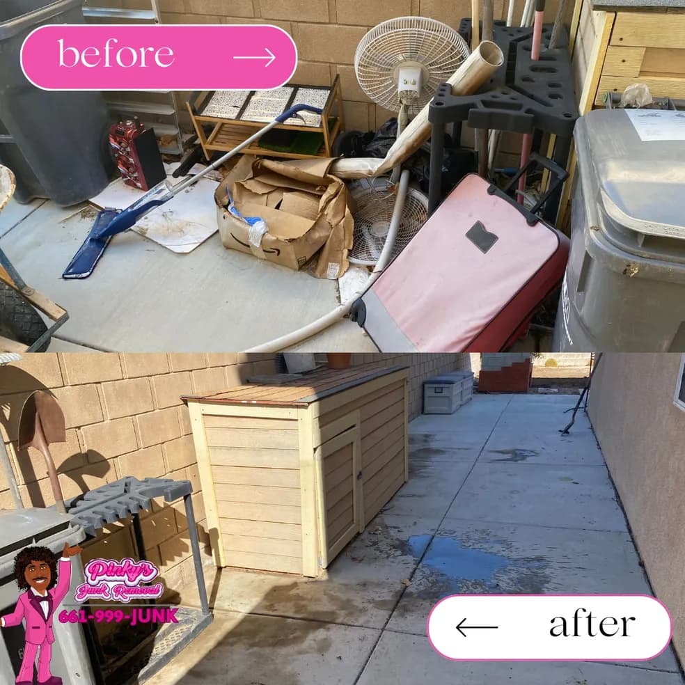 Lancaster estate cleanout: full interior of a bedroom cleared, carpet revealed.